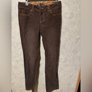 Prana Brown Chocolate Corduroy Pants Tall Inseam 6